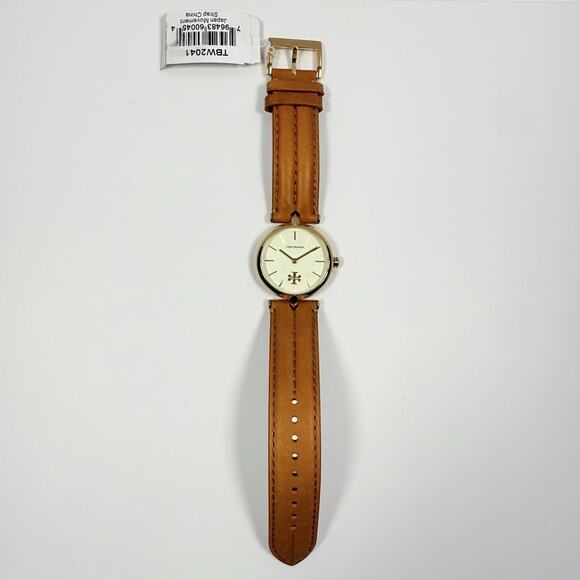 Tory Burch Kira TBW2041 Cream Dial Brown Leather Strap Women’s Watch main image 4